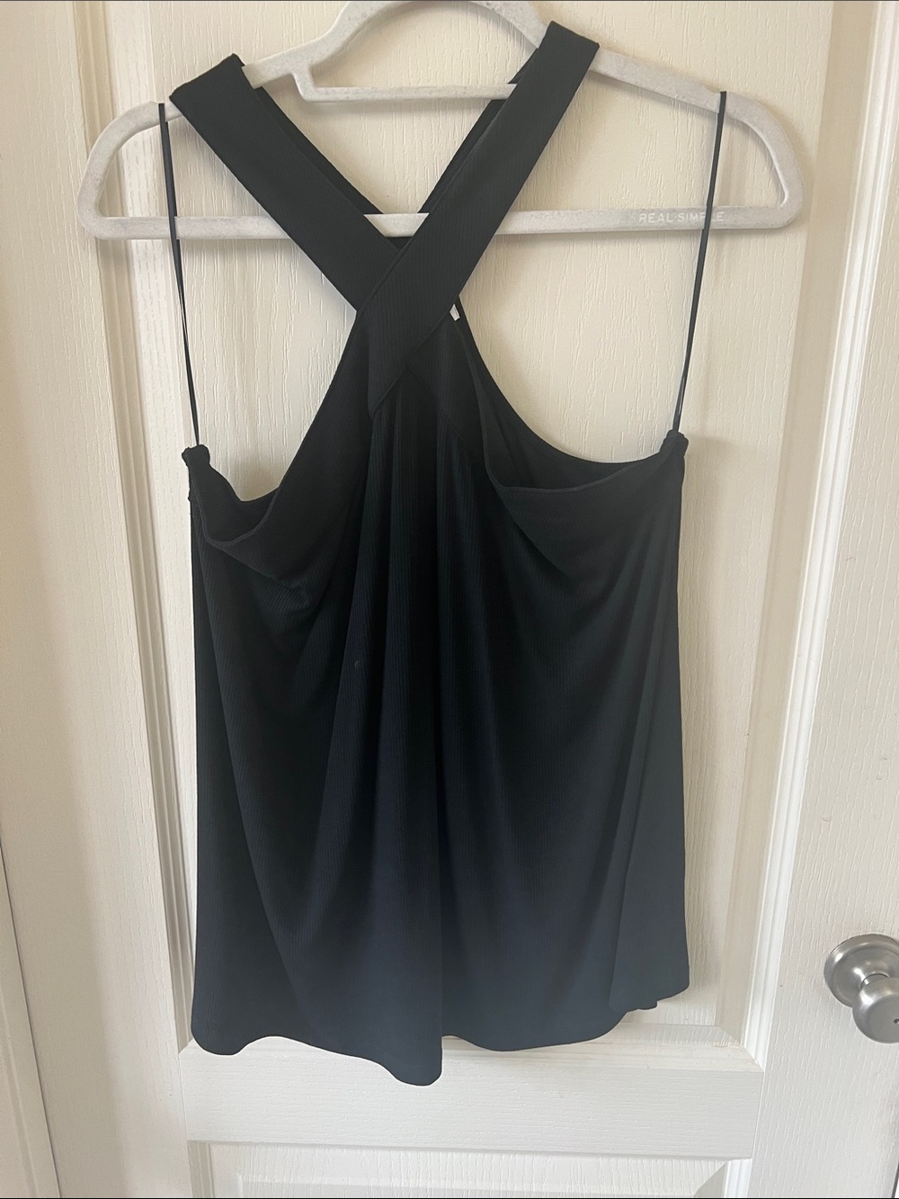 mittoshop Black Cross-Back Camisole Top